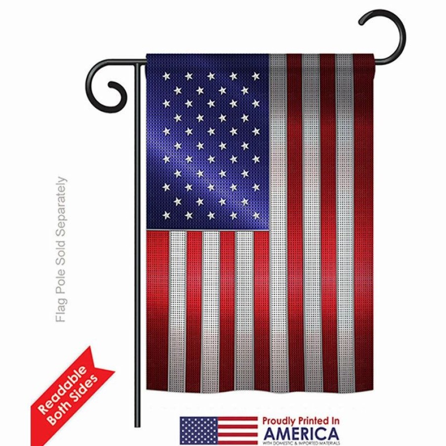 * Breeze Decor Steel Of Pride American Flag, Everyday Vertical Garden Flag 13 X18.5 | Flags & Flagpoles