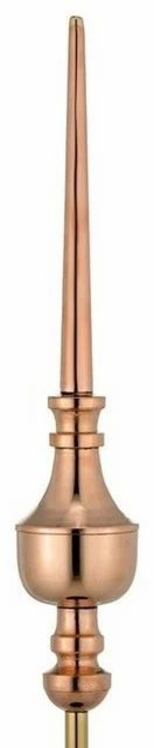 * Good Directions, Inc. Victoria Polished Copper Rooftop Finial, 39 | Weather Vanes