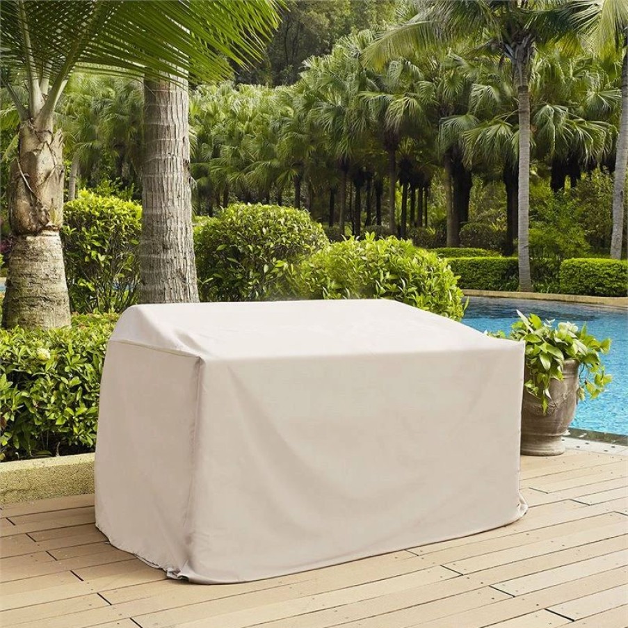 * Crosley Outdoor Patio Loveseat Cover In Cream | Outdoor Furniture Covers