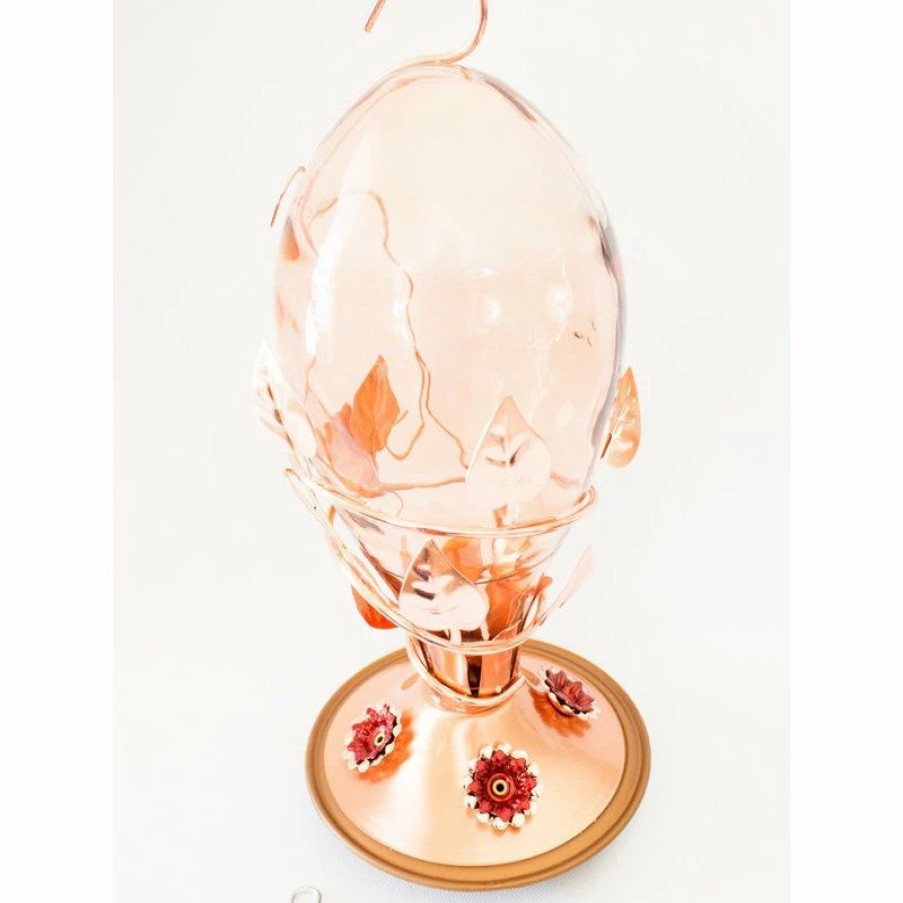 * We Love Hummingbirds Best Copper & Glass Hummingbird Feeder, Beautiful Classic Design | Bird Feeders