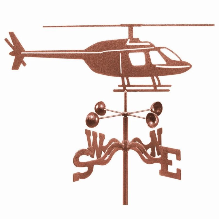 * Ez Vane Llc Helicopter Airplane Weathervane With Garden Mount | Weather Vanes