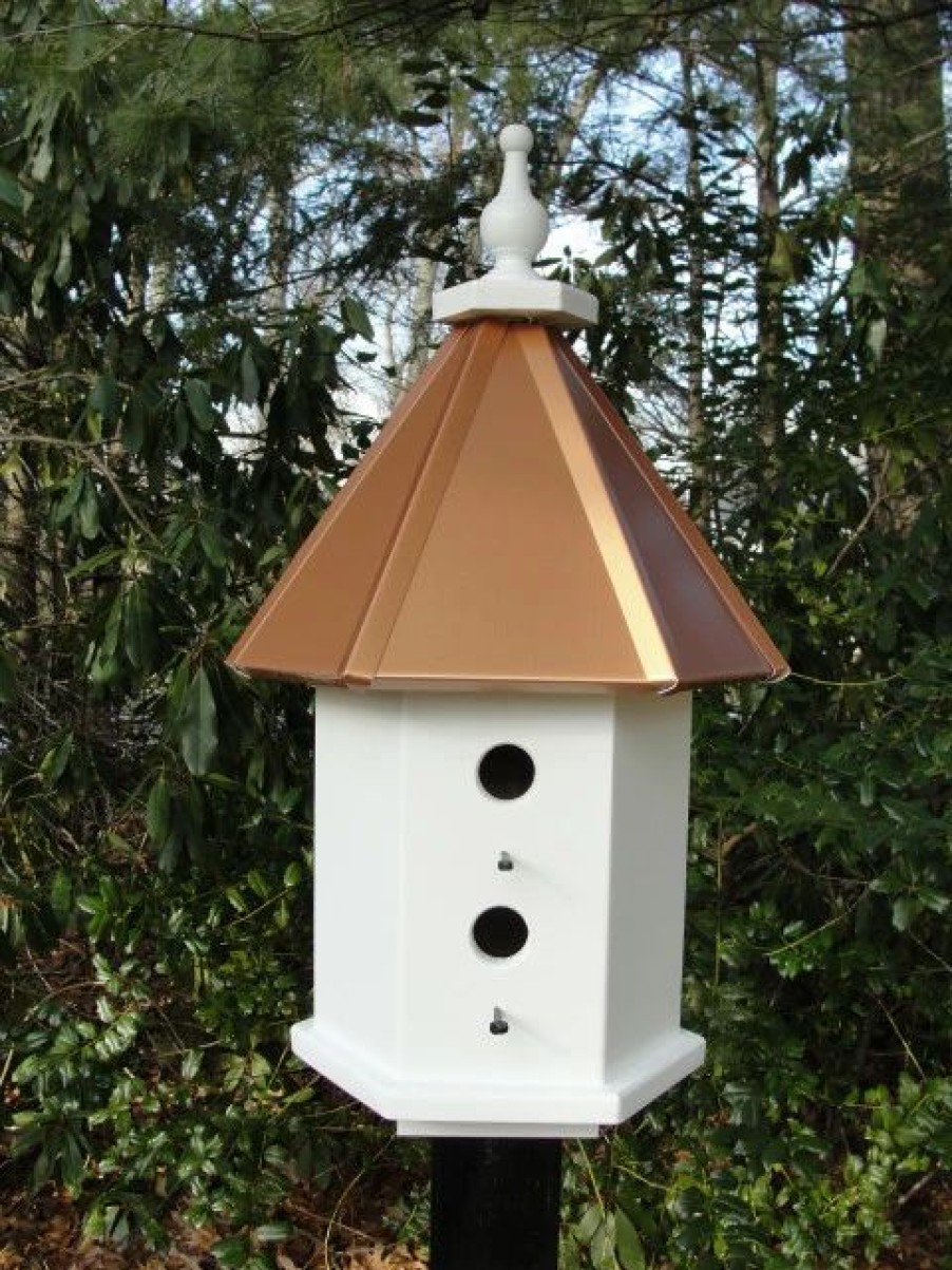 * Wooden Expression Birdhouses Estate Birdhouse, Coppertone Aluminum | Birdhouses