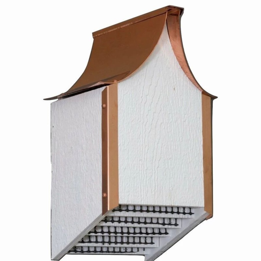 * Usa Handcrafted Copper Roof Bat House, Backyard Mosquito Control In White Finish | Birdhouses