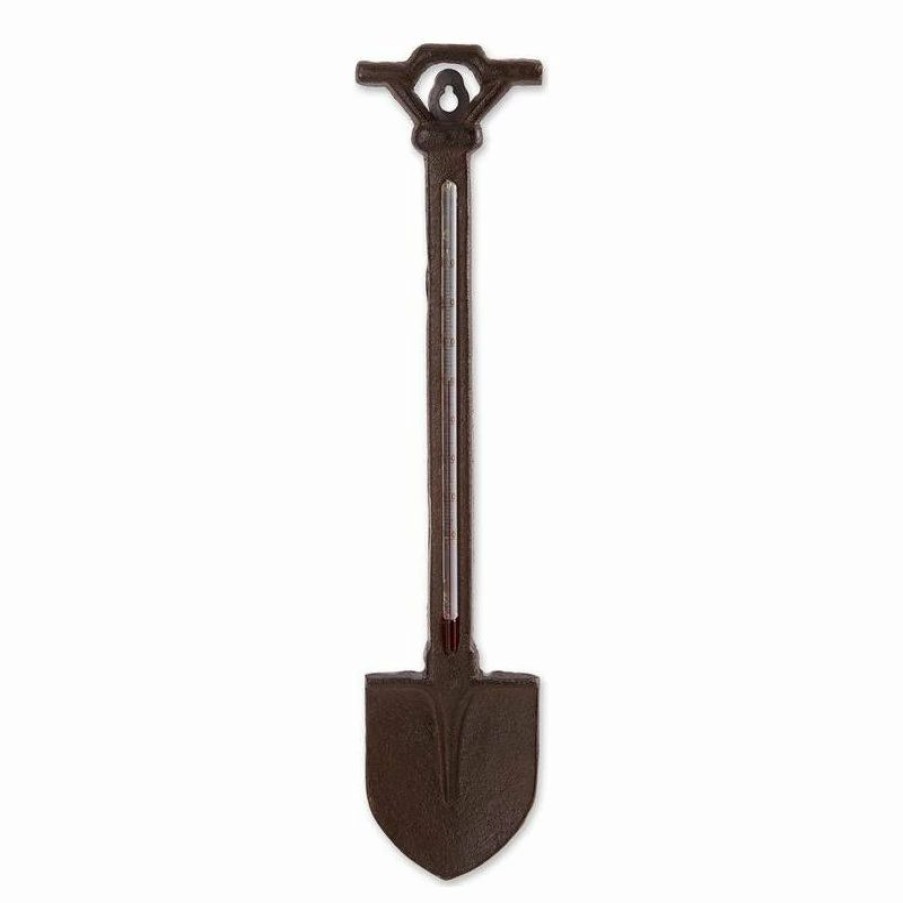 * Zingz & Thingz Garden Shovel Cast Iron Thermometer | Decorative Thermometers