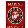 * Breeze Decor Military Marine Corps 2-Sided Impression Garden Flag | Flags & Flagpoles