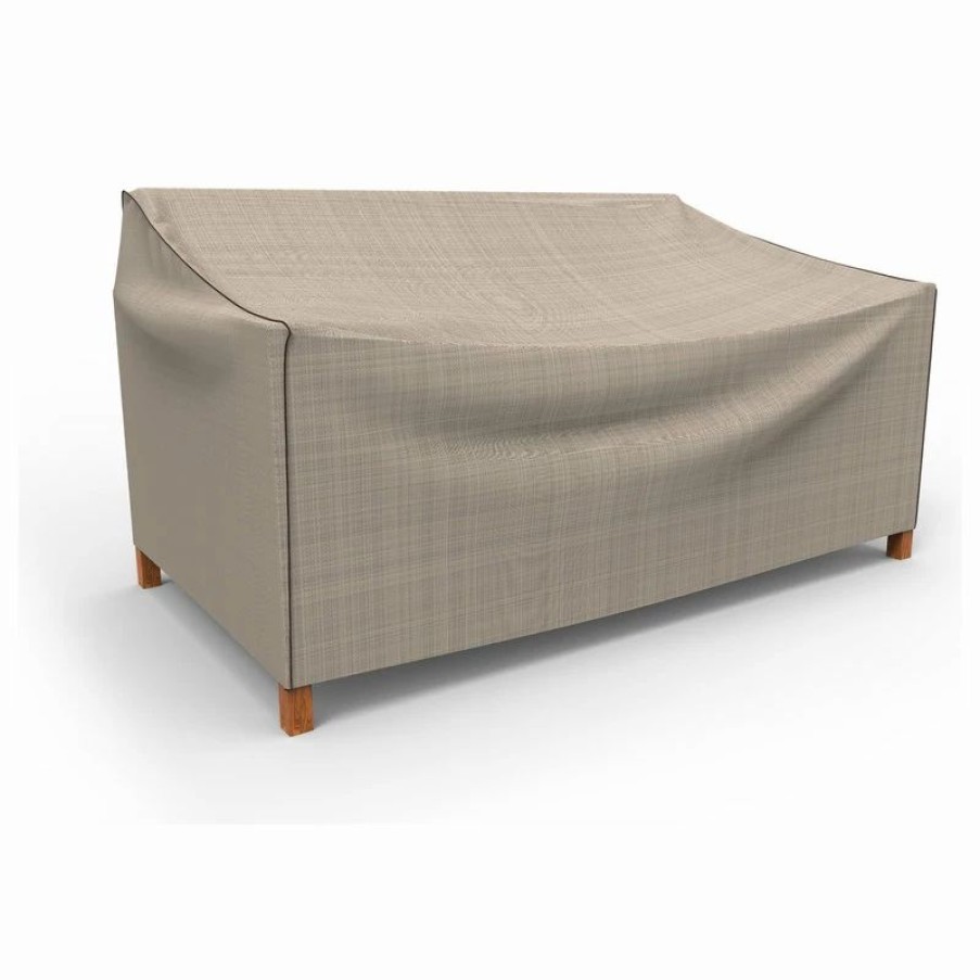 * Budge English Garden Tan Tweed Medium Outdoor Sofa Cover, 37 X79 X37 | Outdoor Furniture Covers